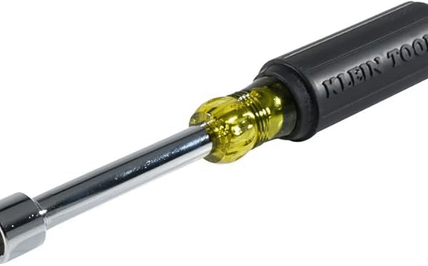 Klein Tools 630-11/32 11/32-Inch Nut Driver with 3-Inch Hollow Shaft and Cushion Grip Handle, Made in USA