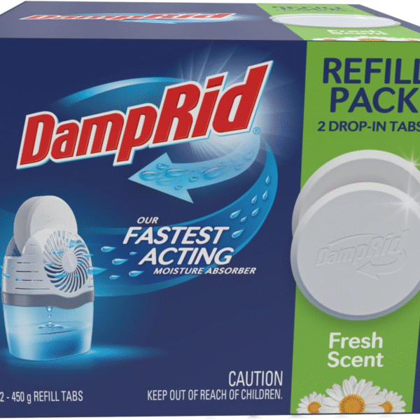 DampRid Fresh Scent Drop-in Tab Refill - 2 Pack - 15.8 Oz. Refill Tabs - Moisture Absorber