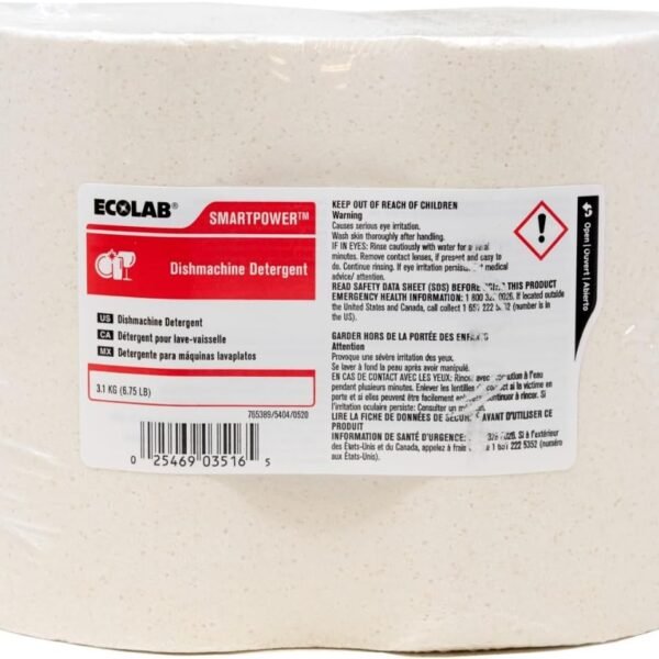 EcoLab SMARTPOWER Dishmachine Detergent, 6101201, 6.5 LB. | 4/Case