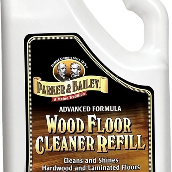 PARKER & BAILEY WOOD FLOOR CLEANER – Use on Hardwood, Laminated or Faux Finished Floors. Shine Restorer Protector, Surface Cleaner House Cleaning Supplies Home Improvement, Natural Look, Cuts Grease