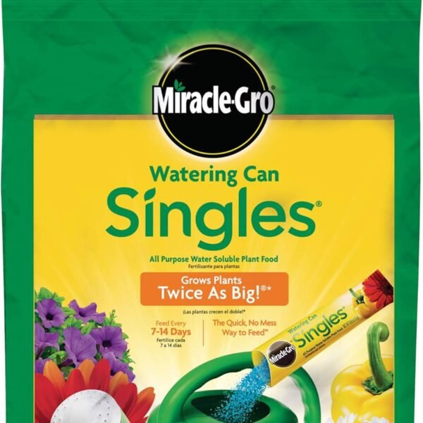 Miracle-Gro Watering Can Singles All Purpose Water Soluble Plant Food, For Flowers, Vegetables, Houseplants, Trees, Indoor and Outdoor Plants, 24 Packets